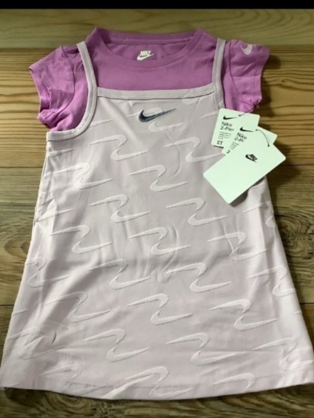 Nike Girls' Purple  Layered Tank Dress with Tee Size 2T(NWT)